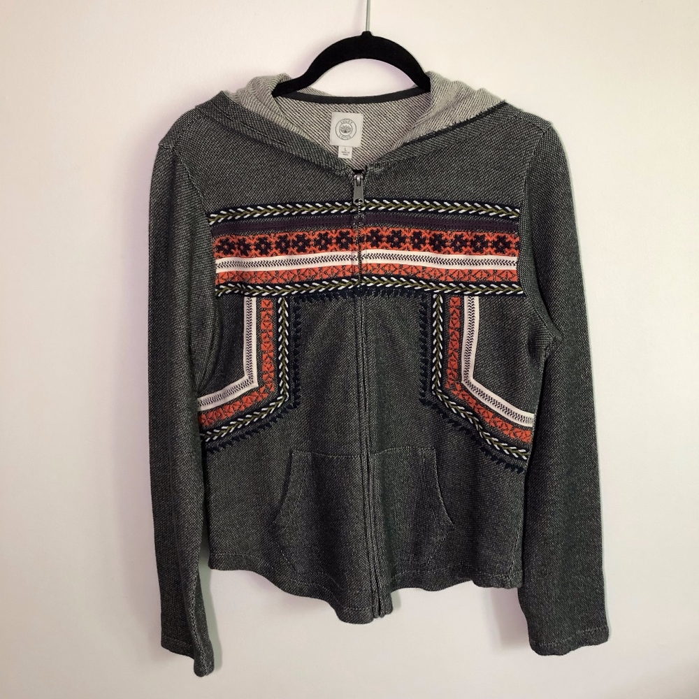 Lucky Lotus-Hooded Zip Sweatshirt